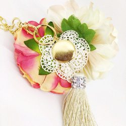 flower bag charm 4枚目の画像