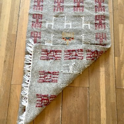 キリム80x50規格 ウール　手織り　チュニジア直送　ラグ・マット　ガゼル102 3枚目の画像