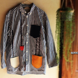 SAYO CAFE/サヨカフェ/長袖シャツ/ブルー/ハンドメイド Field Message】 84204 ストレッチ長袖シャツ [春夏]通販ページ