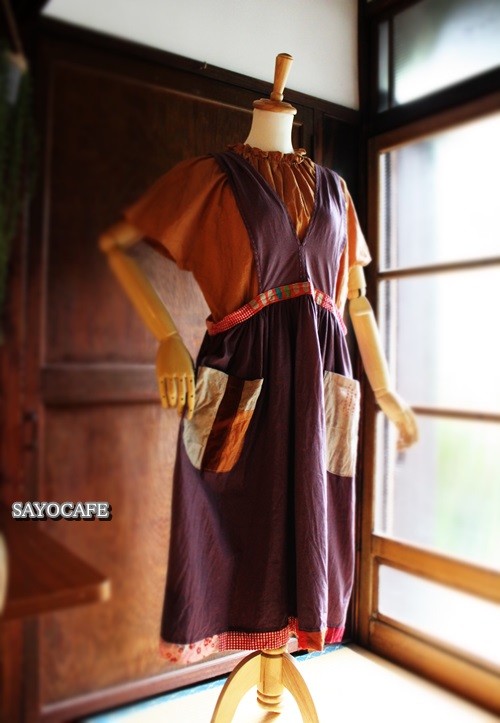 働く服シリーズ」☆ぶどう畑のワンピース ワンピース 衣工房SAYOCAFE