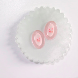 ear drop / oval flower(pink) 2枚目の画像