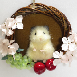 羊毛フェルト リス シマリス ウェルカムドール 置物 羊毛フェルト