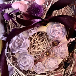 Guirlande  薔薇のリース　アロマストーン　〜紫〜 3枚目の画像