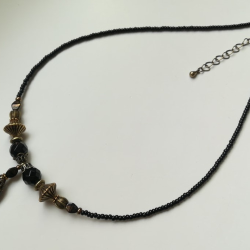 黒蝶貝（マザーオブパール）の上品ネックレス ネックレス・ペンダント
