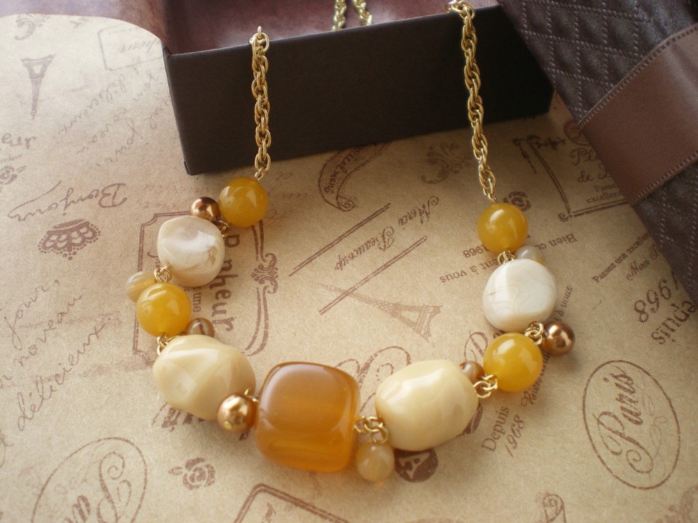 キャラメル＊ネックレス　大人スイーツカラーシリーズ