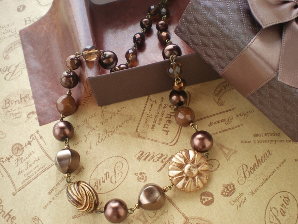 ショコラ＊ネックレス　大人スイーツカラーシリーズ