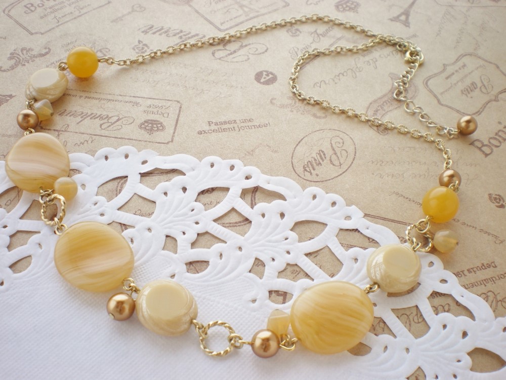 ミルフィーユ＊ネックレス　大人スイーツカラーシリーズ