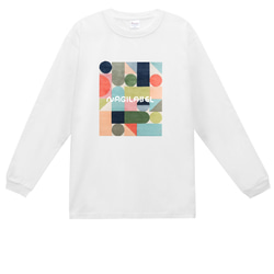 カラフルアートプリント長袖シャツ kidsオリジナルアートプリント ロングTシャツ （カラフル） 子供