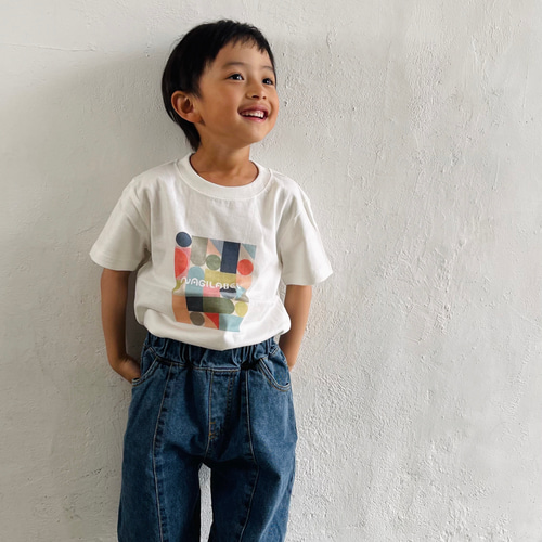 kidsオリジナルアートプリント ロングTシャツ （カラフル） 子供服