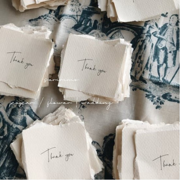 ma 様 1枚￥20 コットン混ペーパー ちぎり加工のサンキュータグ タグ  
