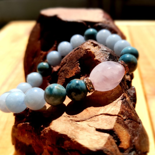 天然石ブレスレット デビルアクアマリン 1点もの | Pay ID アクア