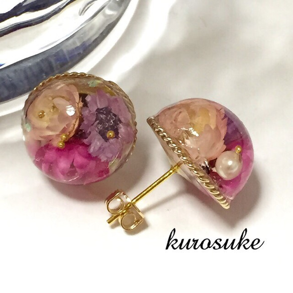 お花ピアス☆ 1枚目の画像