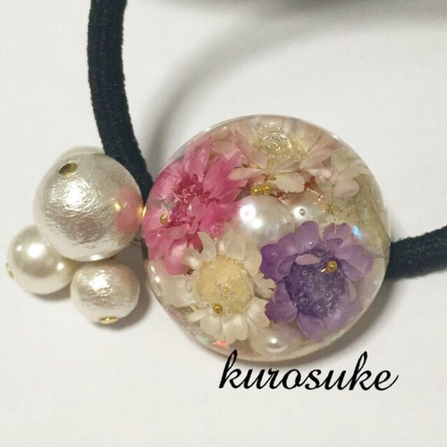 タティングレース レジン ヘアゴム ポニーフックᕱ⑅ᕱ゜