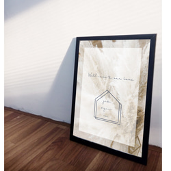 【アートポスター】　インテリアポスター　ウェルカムボード　シンプル　家族　新築　ファミリー　玄関　ファミリーネーム 4枚目の画像