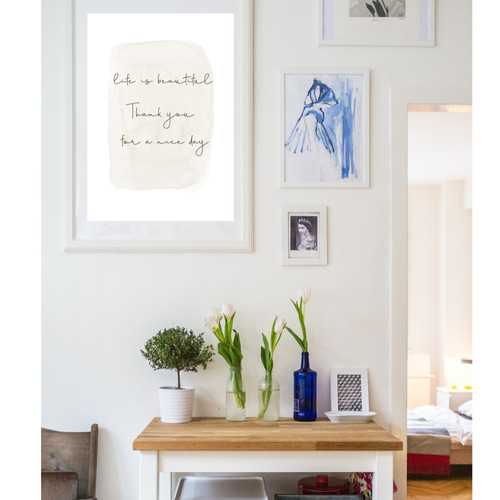 アートポスター】 インテリアポスター メッセージ 英字 英語 抽象画