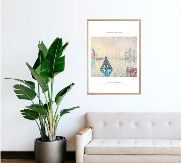 【アートポスター】インテリアポスター　モノトーン　北欧　ポスター　海　アート　インテリア　シンプル　ポール・シニャック 1枚目の画像