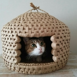 癒しの猫ちぐら＊茶色＊ おもちゃ・ペット小物 ふらよい 通販