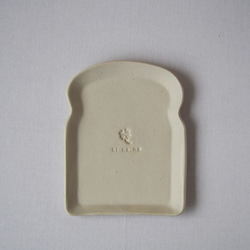 マカロンミルキーホワイト・食パン皿(M) 2枚目の画像