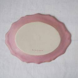 マカロンピンク・グレース楕円皿 4枚目の画像