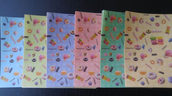 おすそ分けファイルなどに♪ マカロン柄 折り紙♪ その他素材