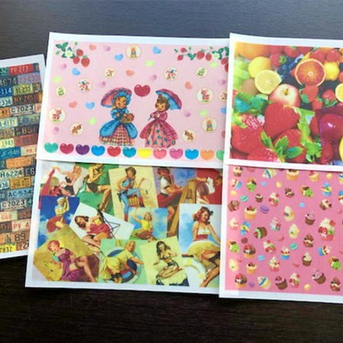 トレペ＊柄違い15枚セット＊トレーシングペーパー その他素材