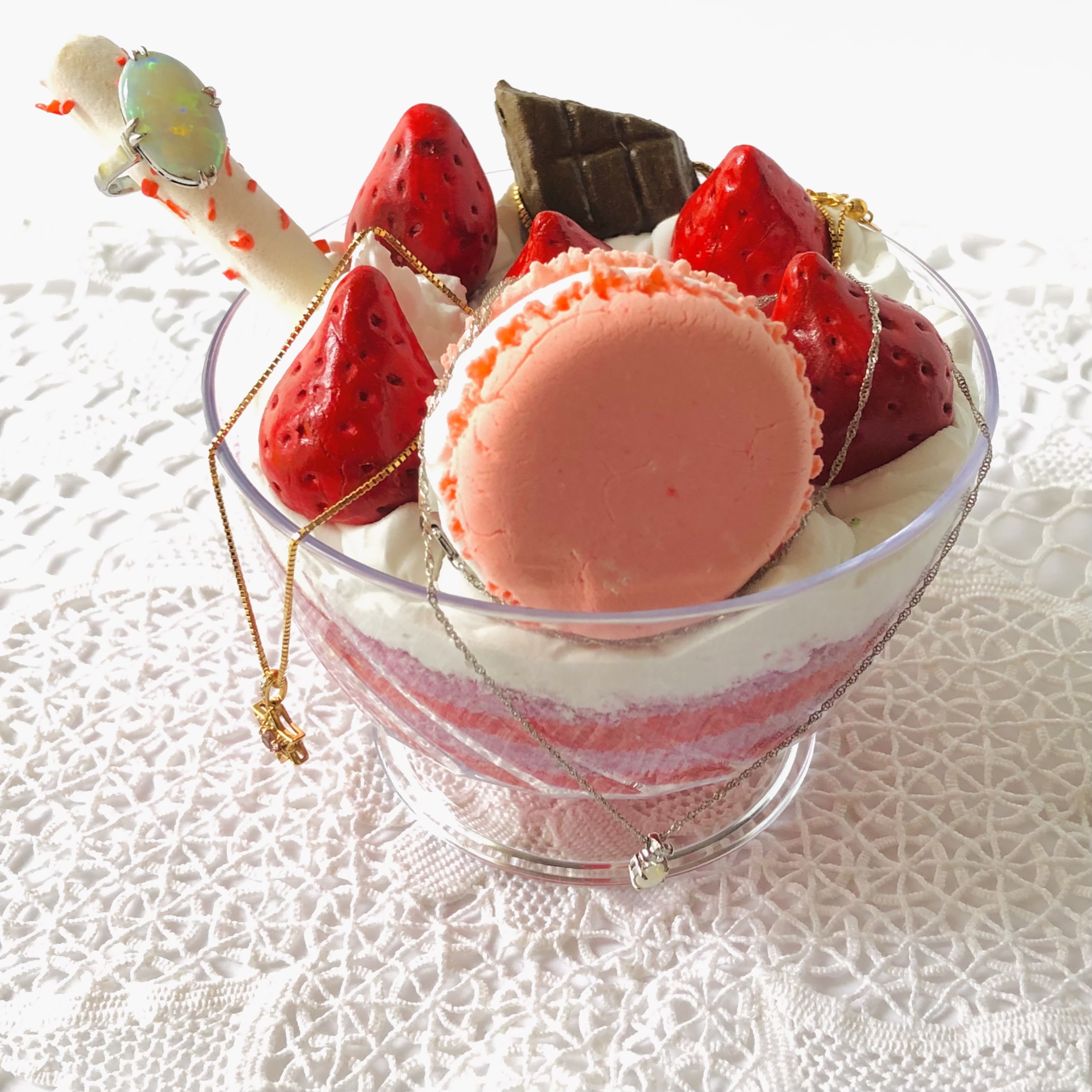 c⭐︎フェイクスイーツセット フェイクデコレーションスイーツ（チョコレートサンデー）作成