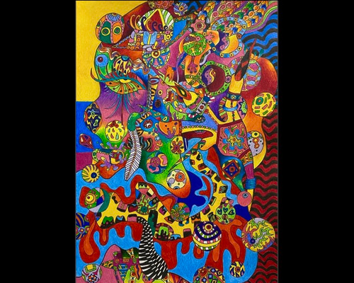 色鉛筆画　絵画　ルビーの絵　原画　A4大(約22cm×30cm) 色鉛筆画 似顔絵a4サイズ10000円〜 イラスト LIL'SAKI 通販