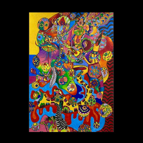 色鉛筆画　絵画　イラスト　原画　A4大(約22cm×30cm) 色鉛筆画 絵画 原画 A4大(約22cm×30cm)