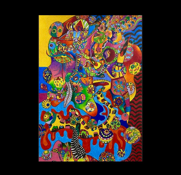 色鉛筆画　絵画　イラスト　原画　A4大(約22cm×30cm) 色鉛筆画 絵画 ダイヤモンドの絵 原画 A4大(約22cm×30cm) - メルカリ