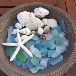 ブルーシーグラスオブジェ ３点セット a965740507987f418031537e9545f5