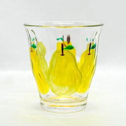 【ヴィヴィ様専用ページ】グラス　タンブラー　洋ナシ　ハンドペイント　ガラス　名入れ 6枚目の画像