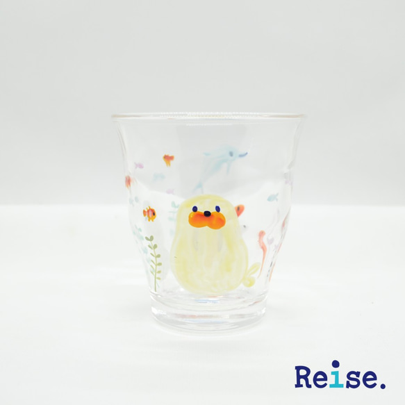 グラス タンブラー 海 セイウチ 水族館 ハンドペイント ガラス 名入れ