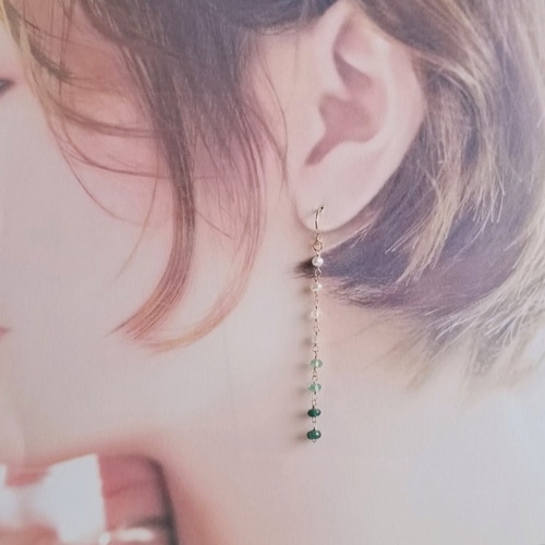 14kgf グランディディエライト・アパタイト他ピアス PE03-24 グラン  