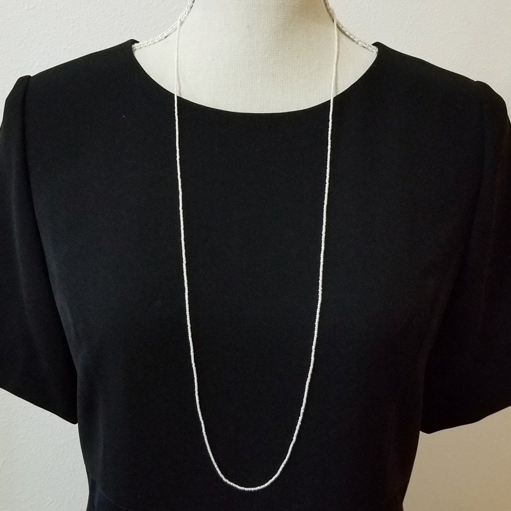 14kgf 淡水極小パールネックレス   90cm　N01-01-90