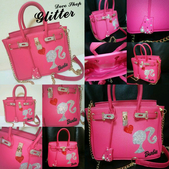 デコバーキン25サイズ ピンク ハンドバッグ deco shop～Glitter～ 通販  