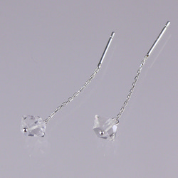 #870 Herkimer 鑽石短鏈耳環 Silver925 第2張的照片