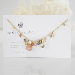 ＃737 B★Pink Moonstone和Incarose Bracelet 14 KGF 第2張的照片