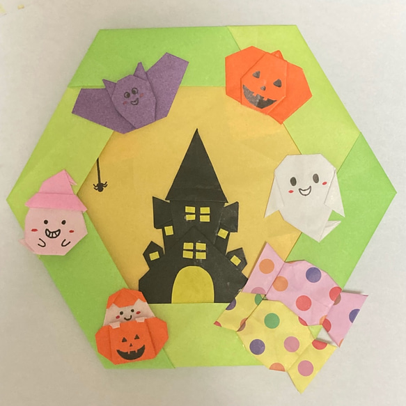 ハロウィン】折り紙リース リース happiness.come 通販 12678582