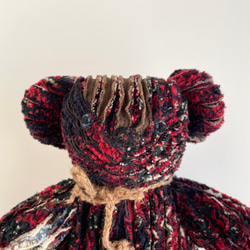 手縫い製　キルトマット　ブティ　トプラント　すずらん　テディベア スラッシュキルトのテディベア ぬいぐるみ ninifuni 通販