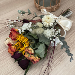 ♪ドライフラワー♪秋色スワッグ♪花束♪NO.3 ドライフラワー apricot