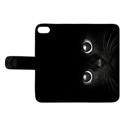 黒猫 スマホケース 手帳型 手帳ケース iPhoneの全機種対応 2枚目の画像