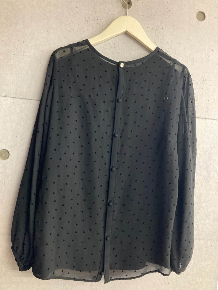 シフォンドットブラウス