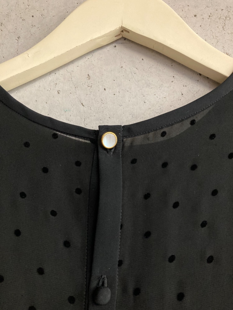 シフォンドットブラウス