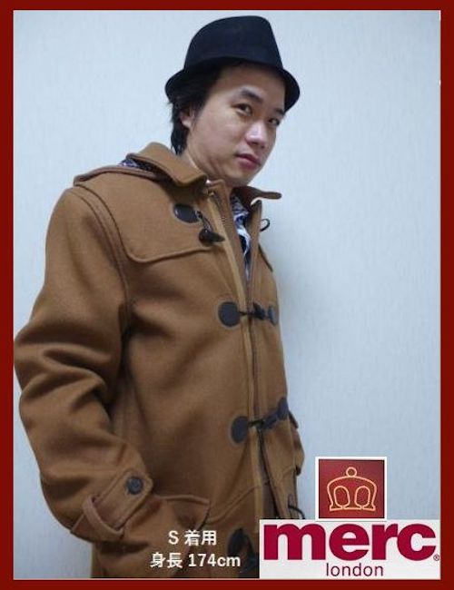 メルクロンドンダッフルコートBLUEFILDE