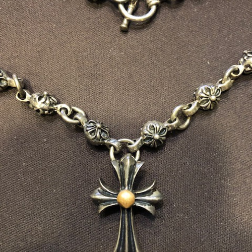 A&G クロスペンダント・クロスボールネックレス パンク ロック系