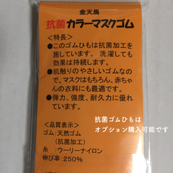 お名前刺繍マスク キッズ(抗菌ゴム使用)　パステルカラー 4枚目の画像