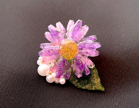 WaterFlower ピンブローチ【レジン】 - NYABI'S GALLERY | minne