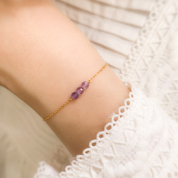 吉さま✩︎⡱ ハンドメイドブレスガーデンクォーツ　サゲニティック　かすみ草ブレス♥︎︎ 吉さま✩︎⡱ ハンドメイドブレスガーデンクォーツ
