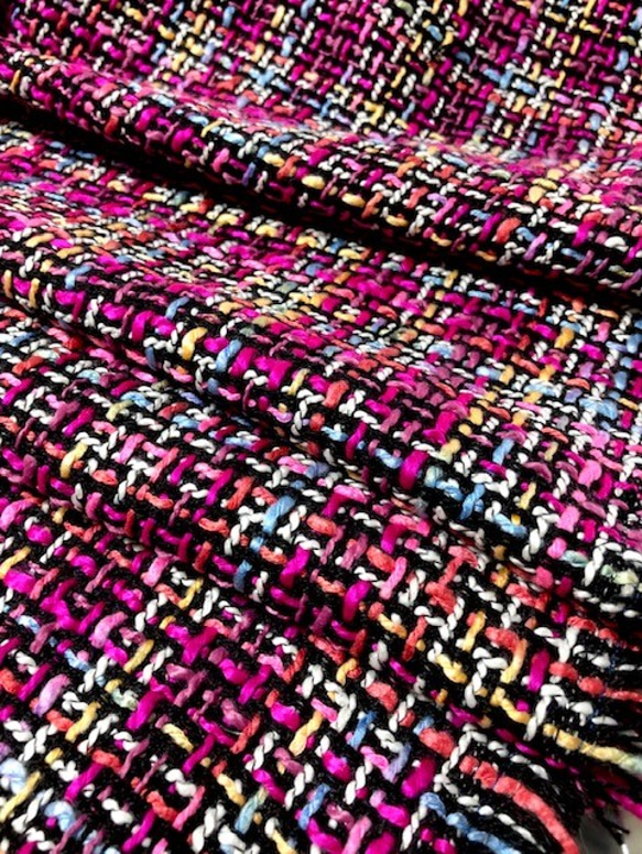 ツイード生地 カラフル Pink 生地 SARA parts 通販 8549142