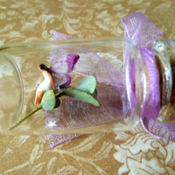 小瓶の妖精（ユーカリその1）　置物　妖精標本商会　妖精・フェアリー 1枚目の画像